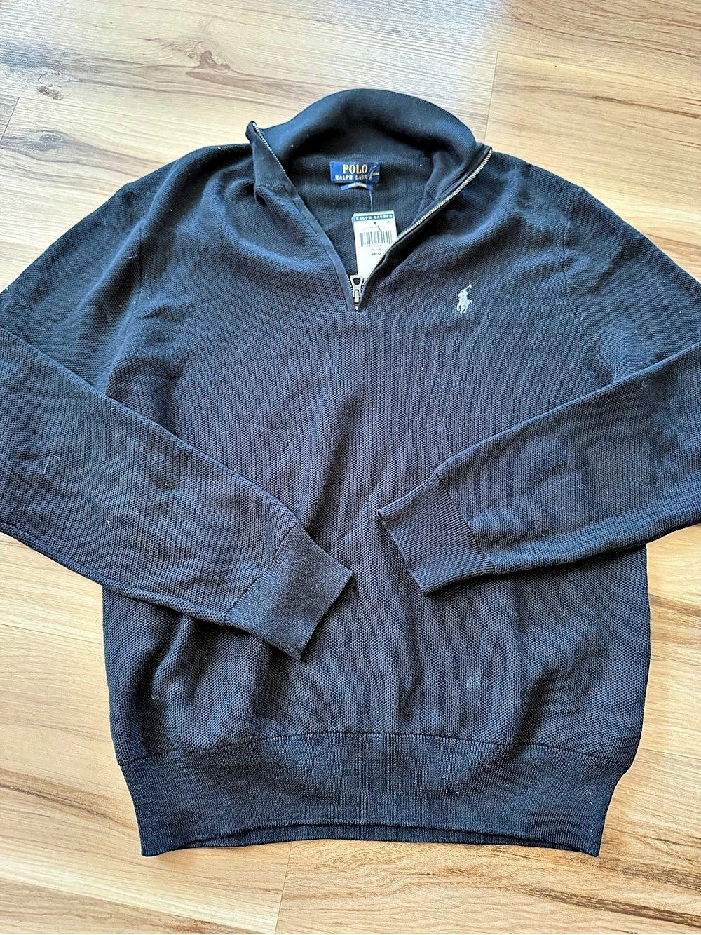 Polo Ralph Lauren Pima Cotton Quarter-Zip Pullover Black
